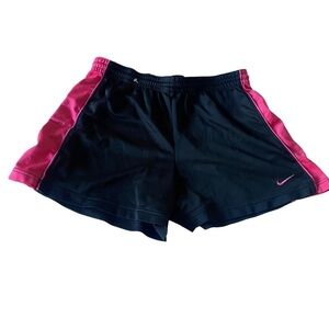Nike Black Pink Side Striped‎ Athletic Shorts Sz M